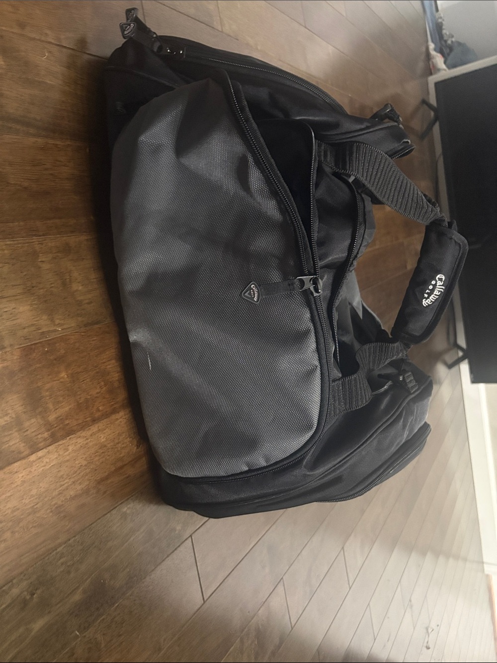 Callaway Black and Gray Men's Duffel Bag with Shoulder Strap